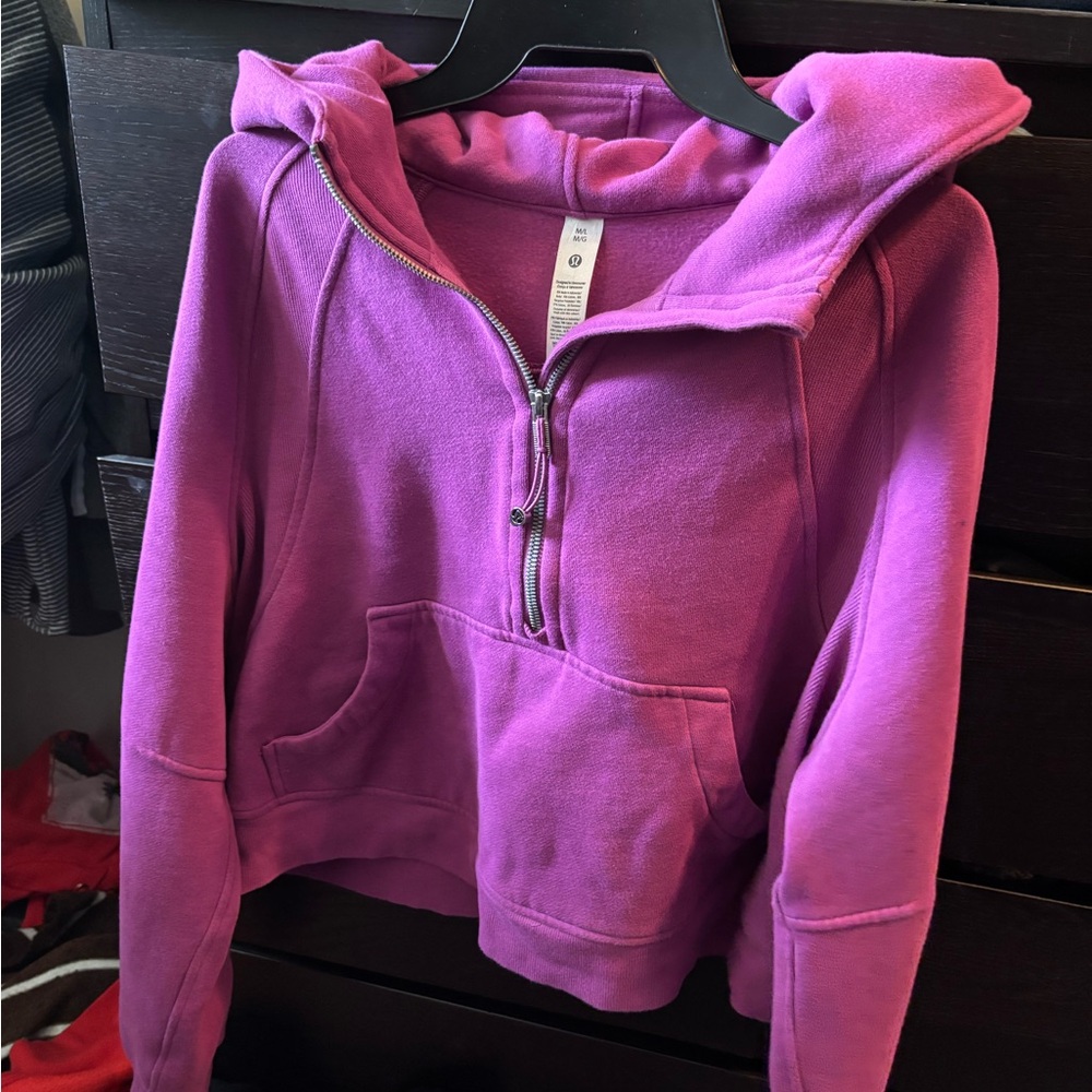 Lululemon Athletica Purple Hooded Sweater with Half-Zip